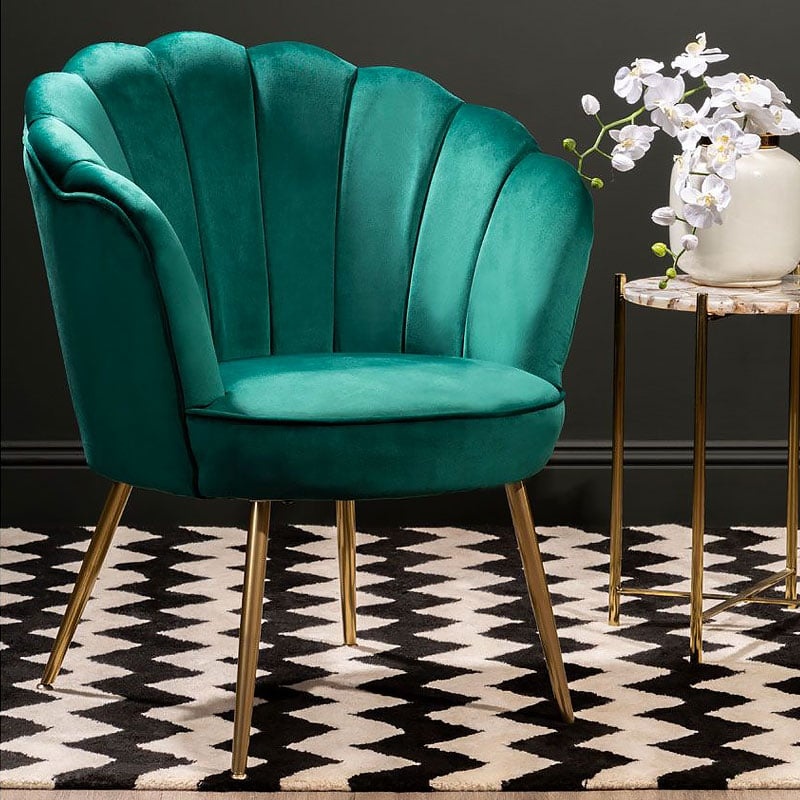 Velvet Accent Chair Emerald Green