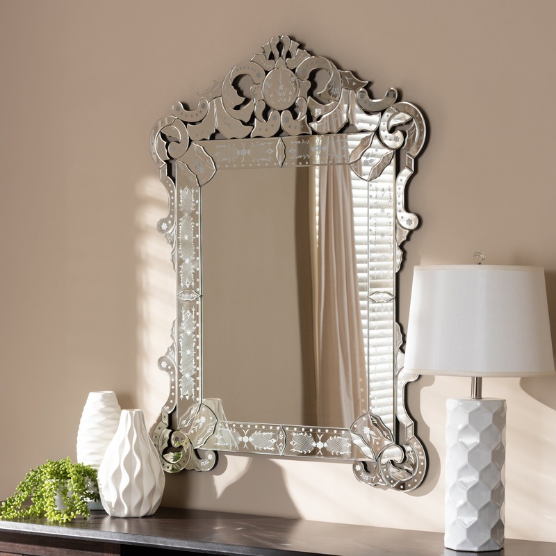 Venetian Style Wall Mirror 80x60cm